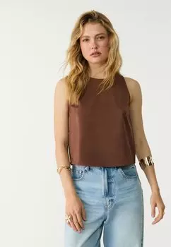 Топ Stradivarius, темно-коричневый