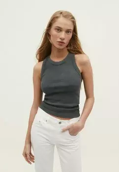 Топ Stradivarius, темно-серый