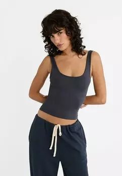 Топ Stradivarius, темно-синий