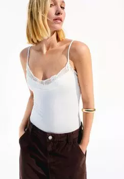 Топ STRAPPY Bershka, белый