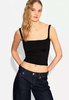 Топ STRAPPY Bershka, черный