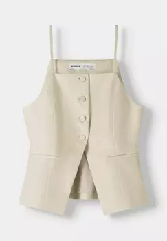 Топ STRAPPY Bershka, цвет Stone