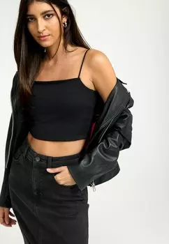 Топ Strappy Crop Next, черный