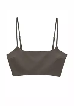 Топ STRAPPY CROP PULL&BEAR, серо-коричневый