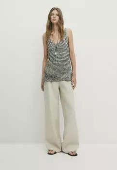 Топ Strappy Massimo Dutti, серый