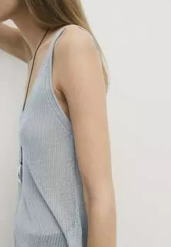 Топ Strappy Neckline Massimo Dutti, небесный