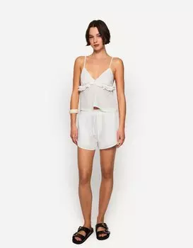 Топ STRAPPY RUSTIC Bershka, белый