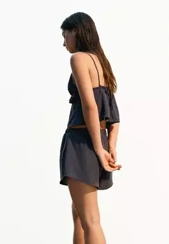 Топ STRAPPY RUSTIC Bershka, темно-серый