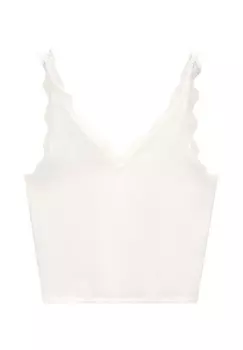 Топ STRAPPY SEAMLESS WITH DETAIL PULL&BEAR, белый