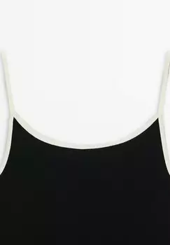 Топ STRAPPY WITH CONTRAST Massimo Dutti, черный
