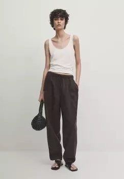 Топ STRETCH BLEND STRAPPY Massimo Dutti, белый