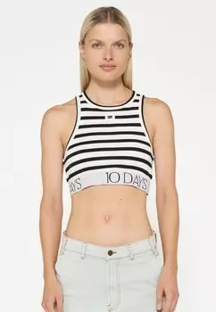 Топ STRIPE 10DAYS, цвет ecru black