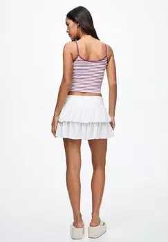 Топ STRIPED WITH STRAPS PULL&BEAR, красный