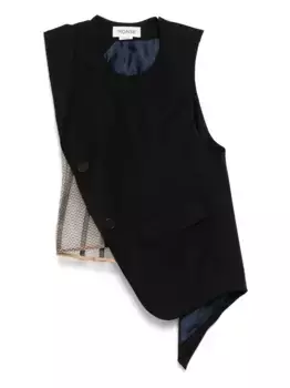 Топ строгого кроя Monse, черный