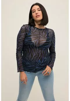 Топ Studio Untold с длинным рукавом, синий/черный