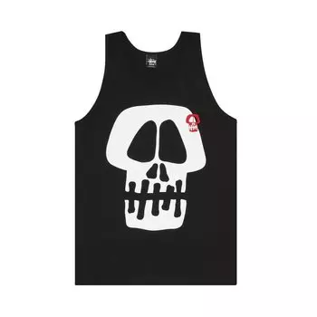 Топ Stussy Jumbo Skull Tank 'Black', черный