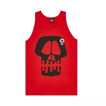 Топ Stussy Jumbo Skull Tank 'Red', красный