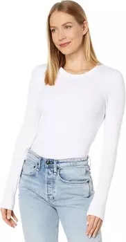 Топ SUNDRY Long Sleeve Crew, белый