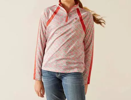 Топ Sunstopper 3.0 для девочек в цвете коралл/лепестки ARIAT