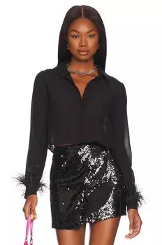 Топ superdown Annie Button Up, черный