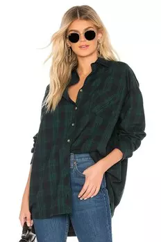 Топ superdown Audriana Oversized Flannel, зеленый