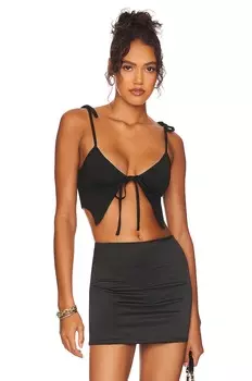 Топ superdown Summer Tie Front, черный