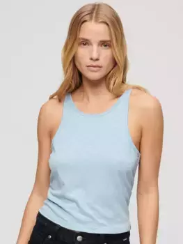 Топ Superdry Ruched Cropped Tank, цвет forever/blue