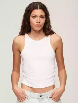 Топ Superdry Ruched Cropped Tank, цвет optic