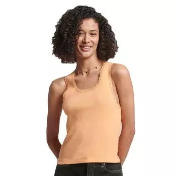 Топ Superdry Vintage Lace Trim, оранжевый