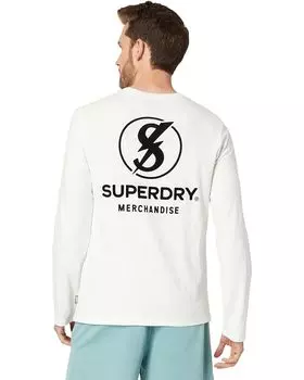 Топ Superdry Vintage Record Label Long Sleeve Top, белый