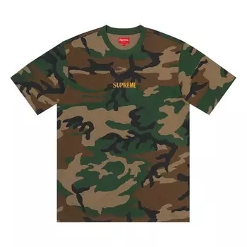 Топ Supreme Bullion Logo Short-Sleeve Top Woodland Camo, разноцветный