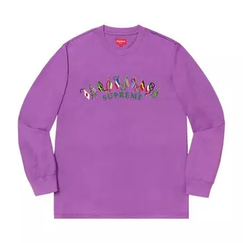 Топ Supreme Flags Long-Sleeve Top Violet, фиолетовый
