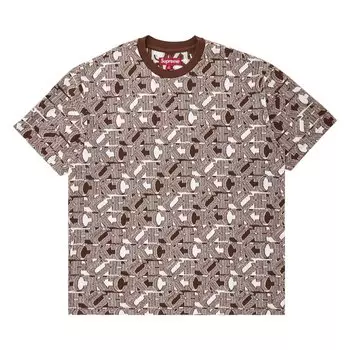 Топ Supreme Fuck Intarsia Short-Sleeve 'Brown', коричневый