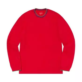 Топ Supreme Old English Collar Logo Long-Sleeve Top Red, красный