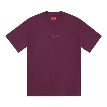 Топ Supreme Property Label Short-Sleeve Top Eggplant, фиолетовый