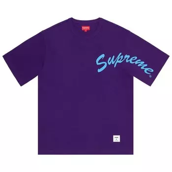 Топ Supreme Shoulder Arc Short-Sleeve Top Purple, фиолетовый