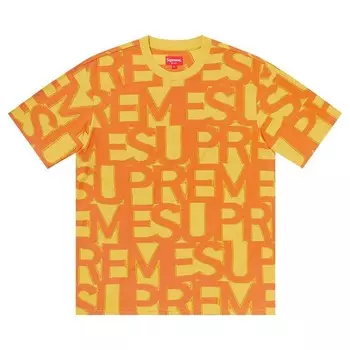 Топ Supreme Spellout Short-Sleeve Top Yellow, желтый