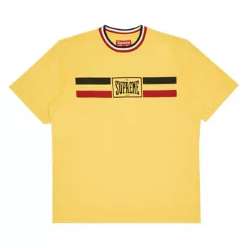 Топ Supreme Warm Up Stripe Short-Sleeve Top, желтый