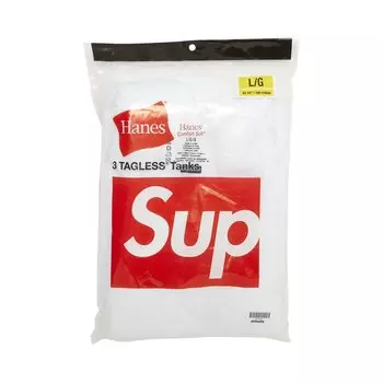 Топ Supreme x Hanes Tagless Tank Tops (3 Pack), белый