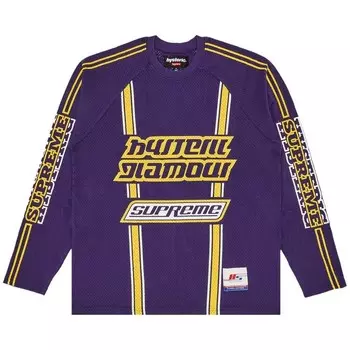 Топ Supreme x HYSTERIC GLAMOUR Mesh Long-Sleeve Top Purple, фиолетовый