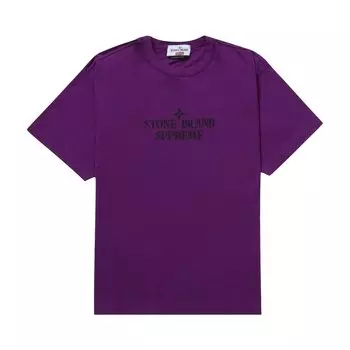 Топ Supreme x Stone Island Short-Sleeve Top, фиолетовый