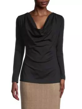 Топ Susana Monaco с воротником - хомутом, черный