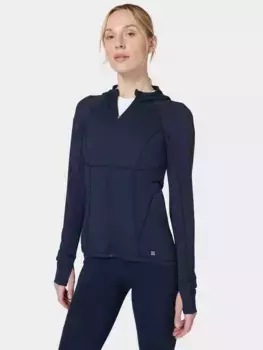 Топ Sweaty Betty Pro Run Zip Up Hooded, цвет navy/blue