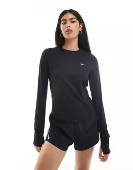 Топ Swift Dri-FIT с длинными рукавами черного цвета Nike Running