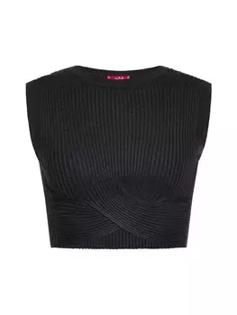 Топ Swirly Crop, черный