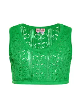 Топ Swirly Crop, зеленый