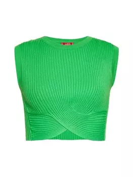 Топ Swirly Crop, зеленый