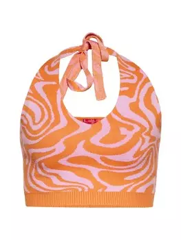 Топ Swirly Cropp, цвет pink orange