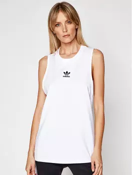 Топ свободного кроя Adidas, белый