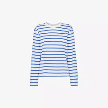 Топ свободного кроя из хлопкового джерси в полоску Whistles, мультиколор